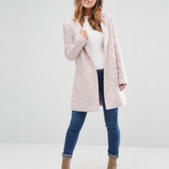 Asos Pink Texture Coat - Picture 3 of 7